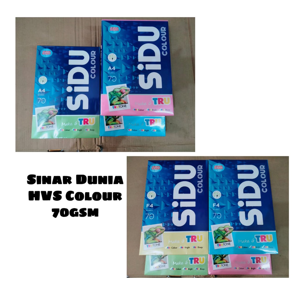 

Sinar Dunia Paper Color HVS 70Gsm (A4/F4)