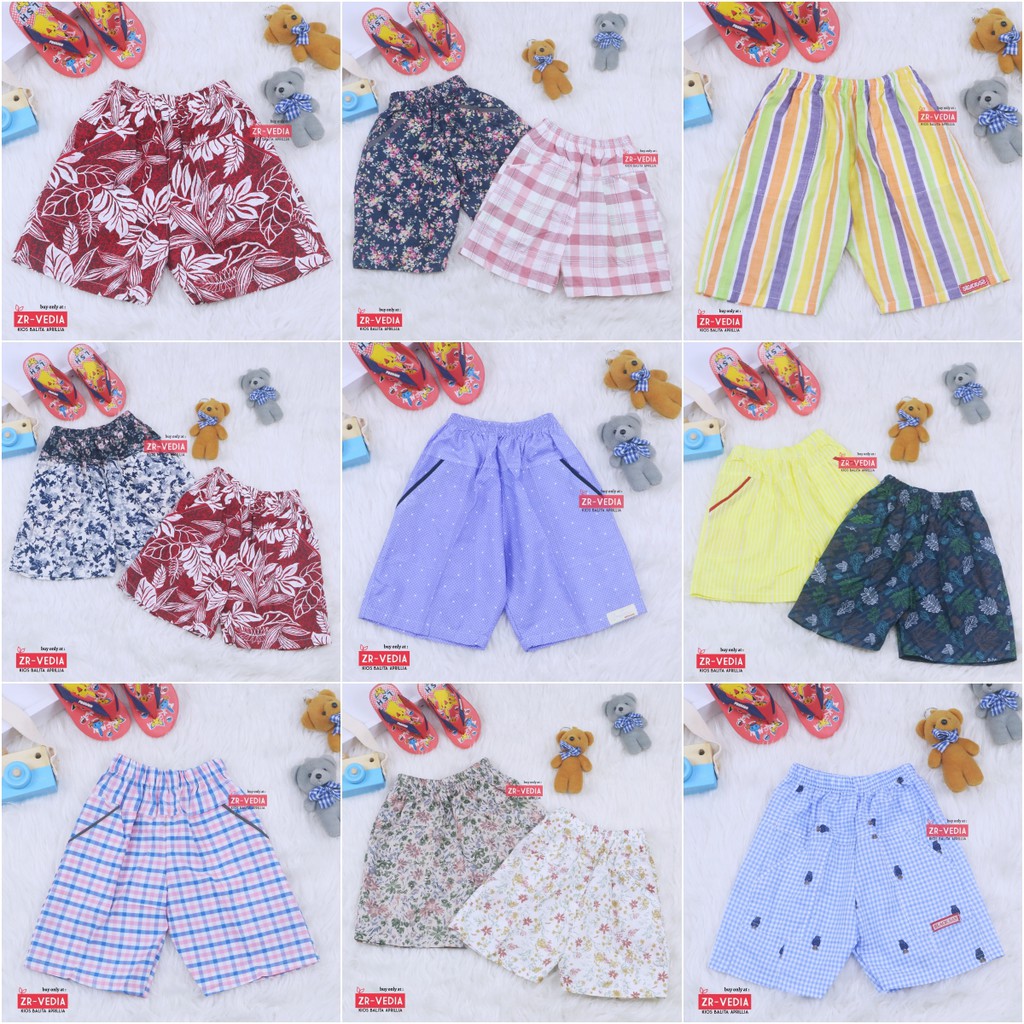 (Kode Z) Celana Anak uk 2-3 Tahun / Short Pants Anak Pendek Kids Cewek Flower Perempuan Murah Adem