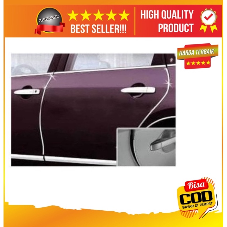 List Moulding Chrome 6mm Lis Silver List Jendela List Pintu Mobil
