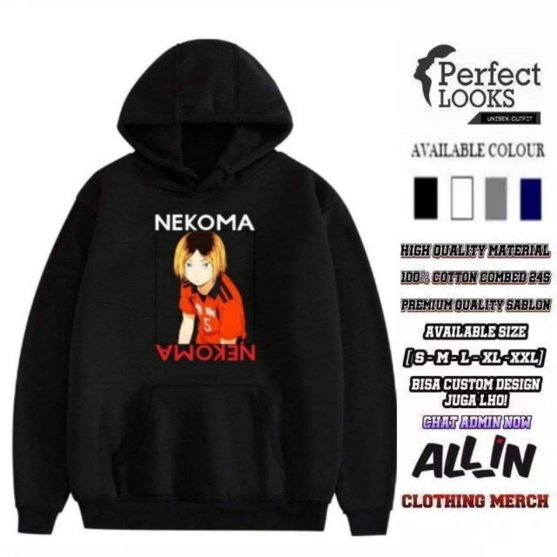 HOODIE JUMPER ANIME HAIKYUU - NEKOMA KENMA KOZUME ~ READY SIZE S-XXL