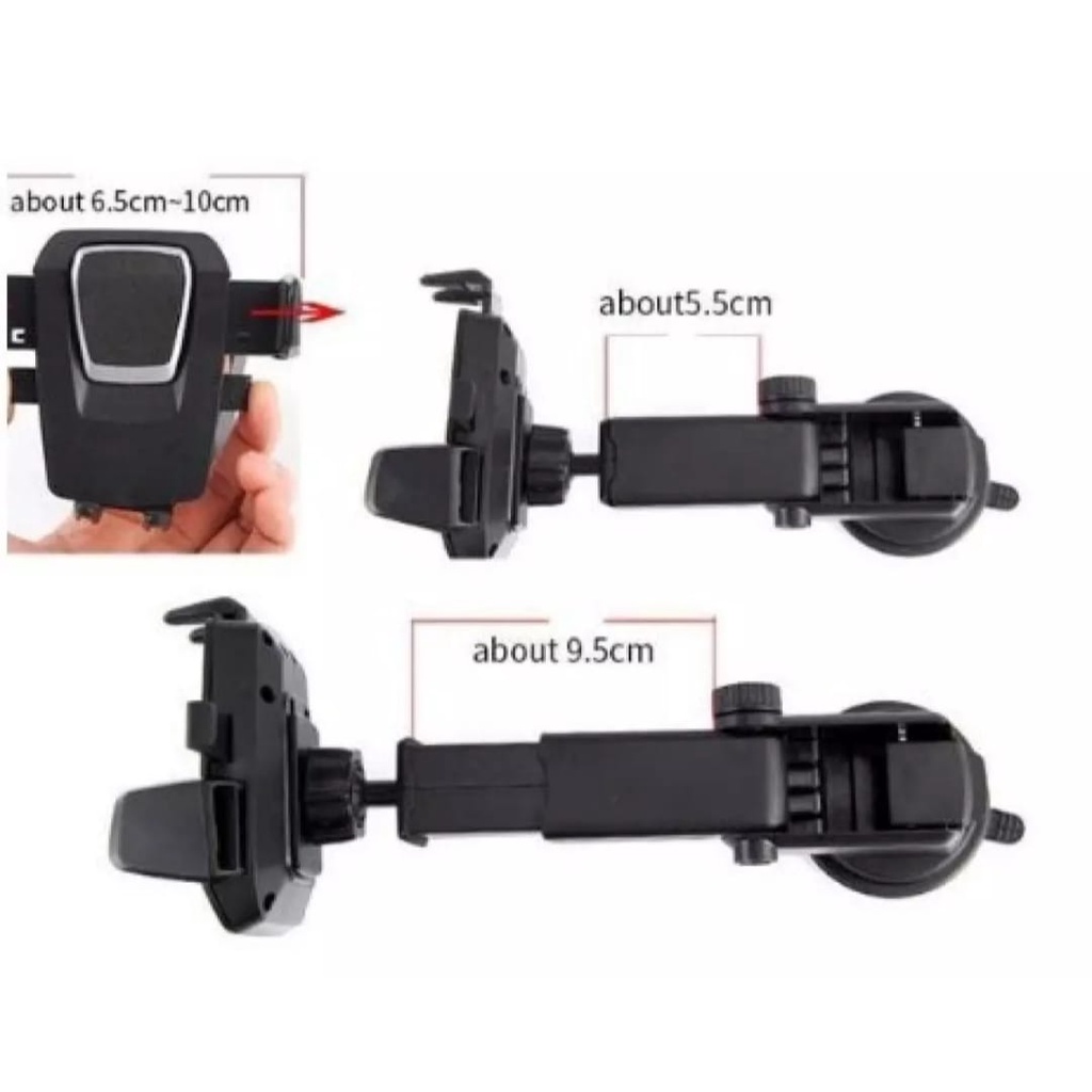 Car Holder Hp Mobil HD-09 360 Degree Rotation Universal Phone Holder HD09 For Handphone Dan Tablet-Car Holder Tempel Mobil Kaca-Holder Dashboard Dudukan Mobil Aksesoris Multifungsi-Holder Hp Di Mobil 360 Derajat All Smarthphone