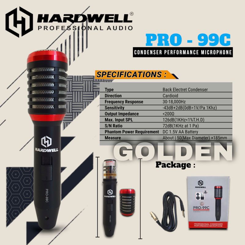 Mic Kabel Hardwell Condensor Pro 99 C Original Condenser PRO99C