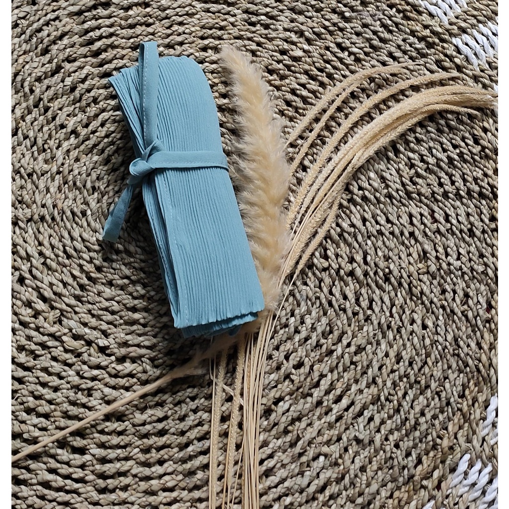 PASHMINA FULL PLISKET ZIPPER RESLETING/ PASHMINA ZIPPER RESLETING DIAMOND BY IZZA-WARDAH/MINT