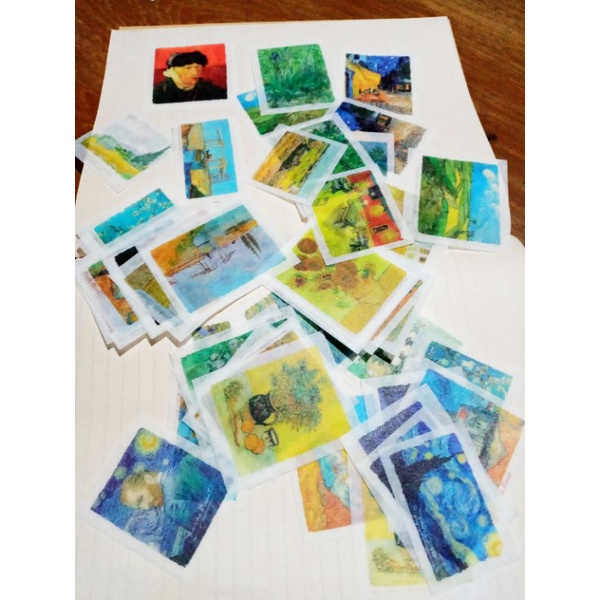 

sticker label journal agenda planner van gogh seri