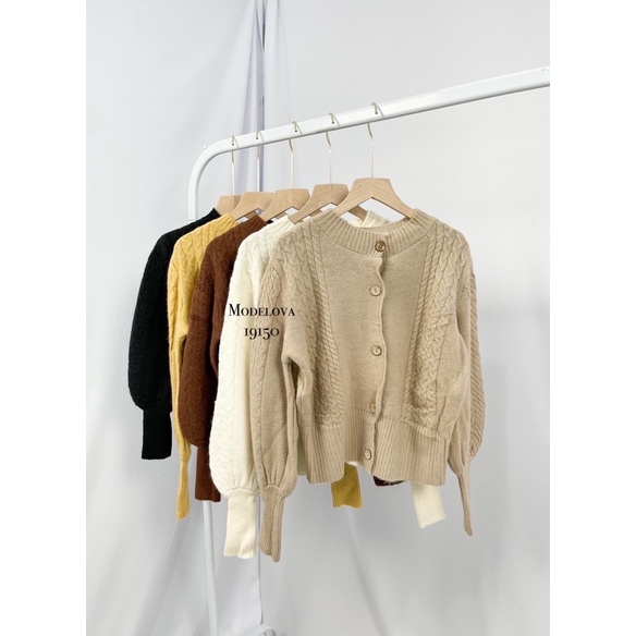 MDLV ~ 19150 KAORI CHUNKY KNIT CARDIGAN KOREA CARDIGAN RAJUT TEBAL KARDIGAN PREMIUM FASHION IMPORT