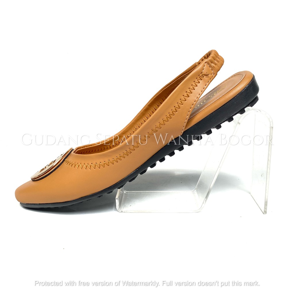 GRATICA Sepatu Kerja Kantoran Santai Wanita Sendal Flat Shoes Minnie Travel Tali Belakang MA 49