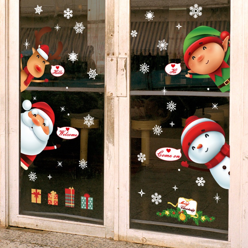 [ Christmas Wall Window Stickers Home Decoration Products Accessories ]