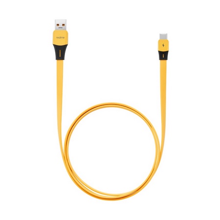 Kabel Charger Realme SuperDart Cable Data Micro Usb &amp; Type C Yellow 1 Meter