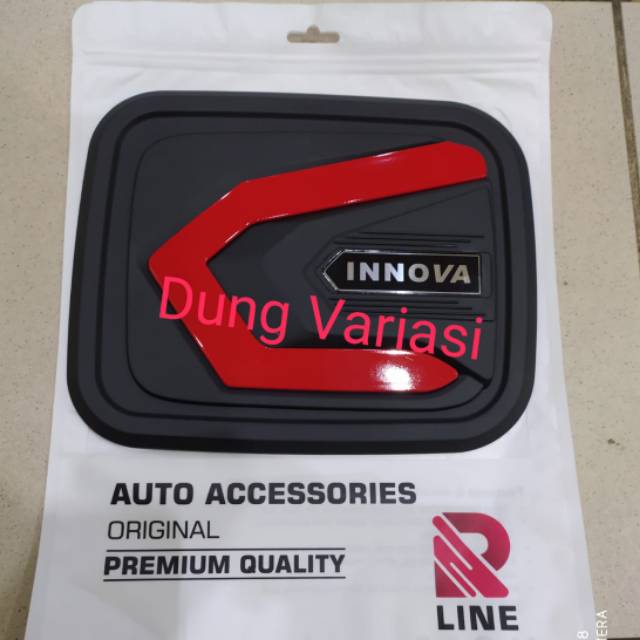 Tank Cover / Tutup Tangki Innova lama grand innova 2005-2015 Hitam Dop List merah