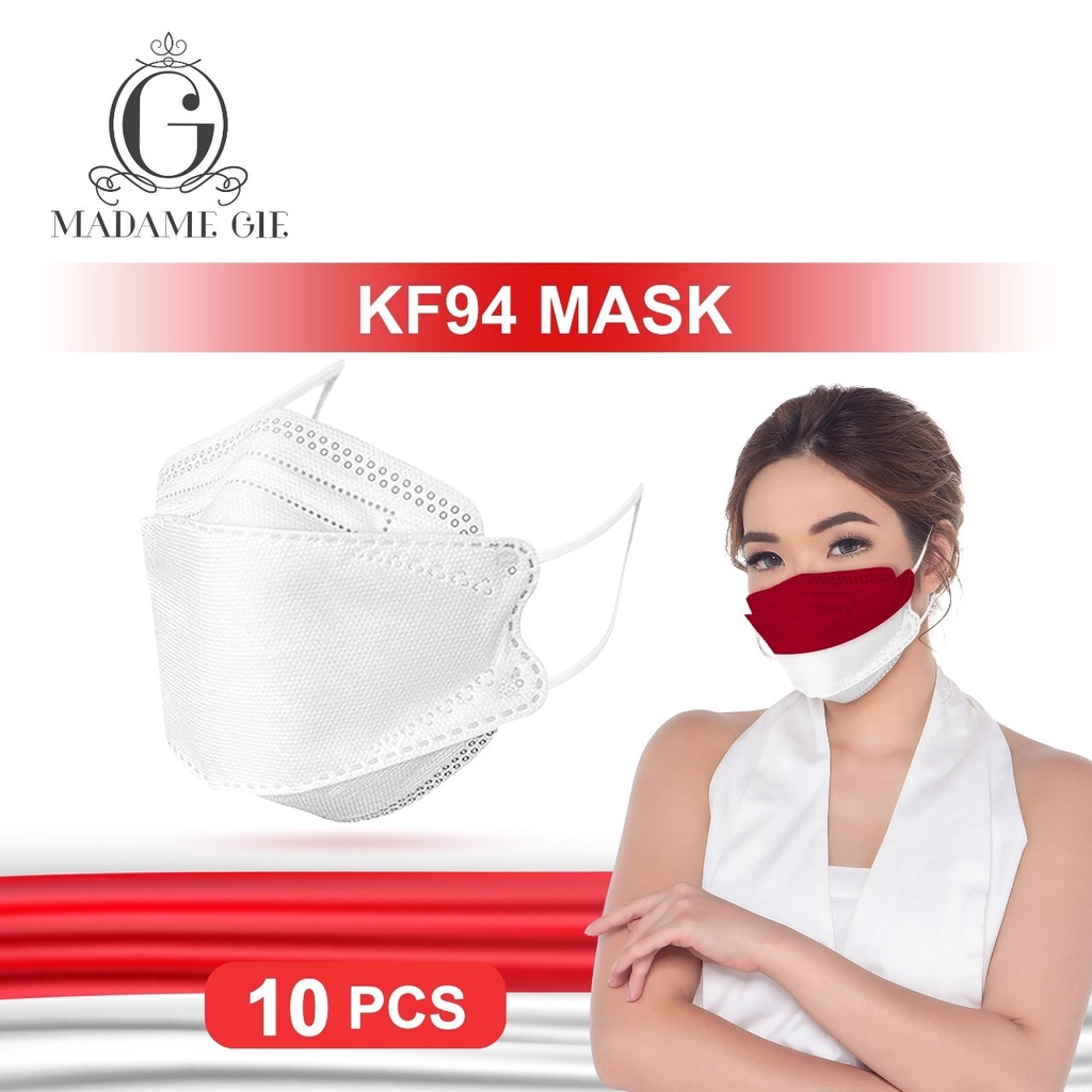 ⭐️ Beauty Expert ⭐️ Madame Gie Protect You KF94 Merah Putih - Masker 10 Pcs