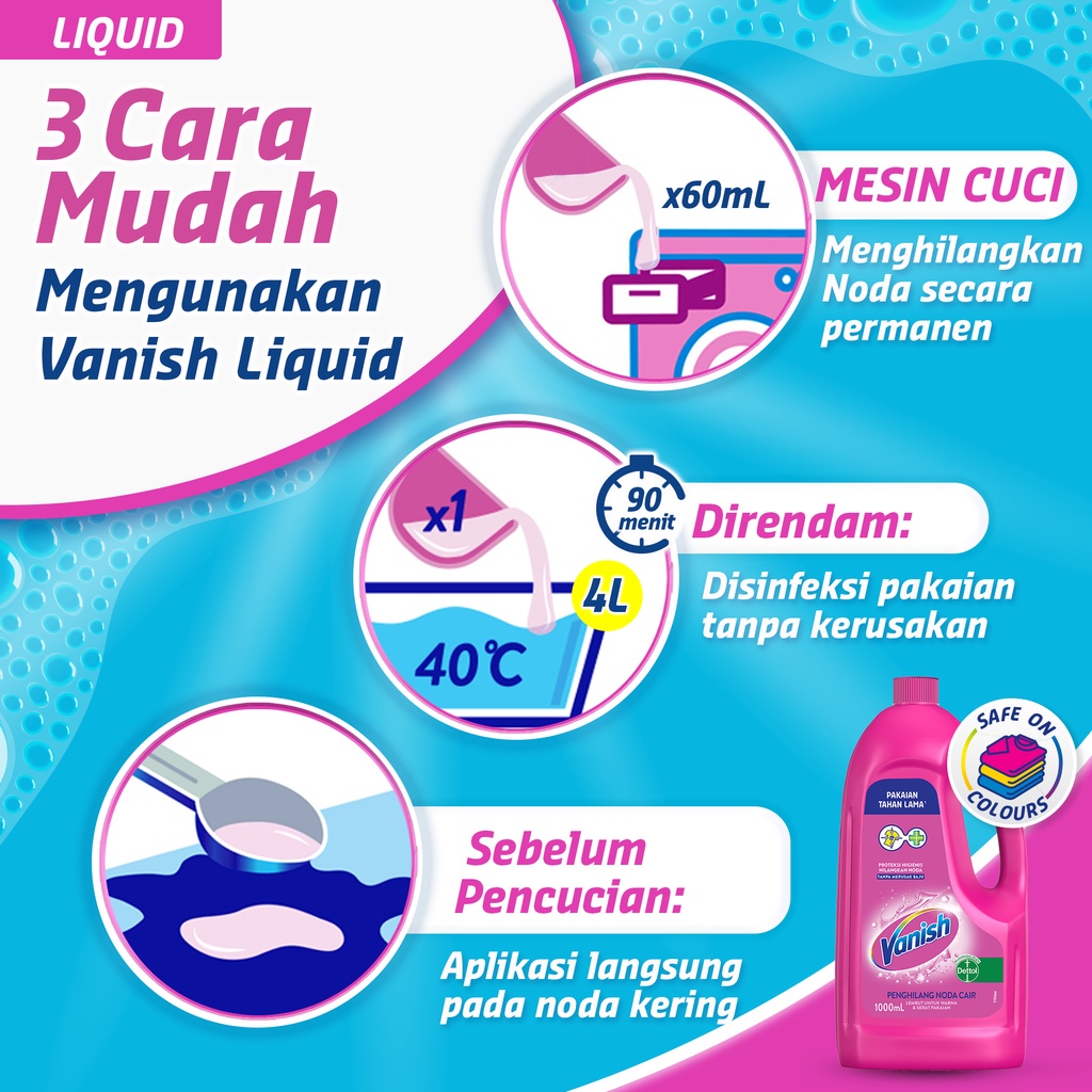 VANISH PENGHILANG NODA CAIR KEMASAN PINK 425 ml &amp; 150 ml