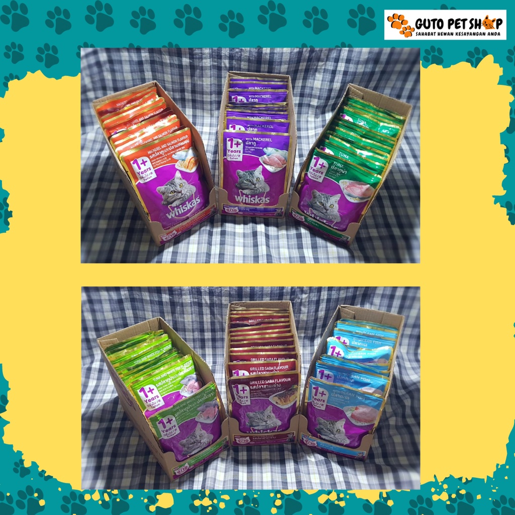 Makanan Kucing Basah Whiskas Basah ADULT & JUNIOR