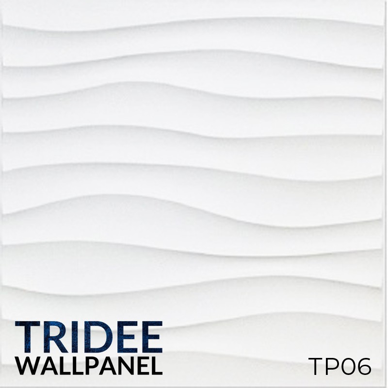 TRIDEE WALLPANEL | WALLPAPER DINDING DEKORASI | WALL PANEL 3D DINDING PVC-TP06 WAVE
