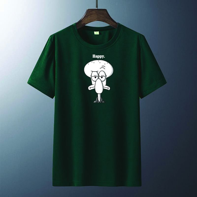 Kaos Pria SquidWard Atasan Pria Logo Baju Lengan Panjang Distro Oblong Dewasa Motif Kartun DTF Baju Keren Cowok COD