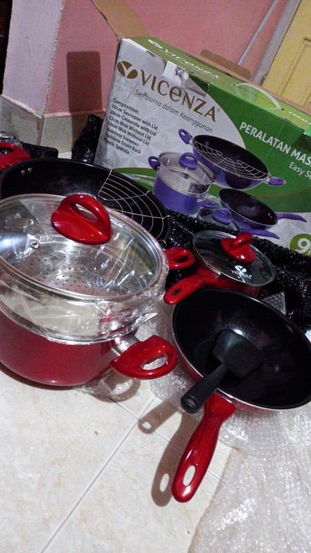 Panci Set Warna Plus Peniris Vicenza V 709