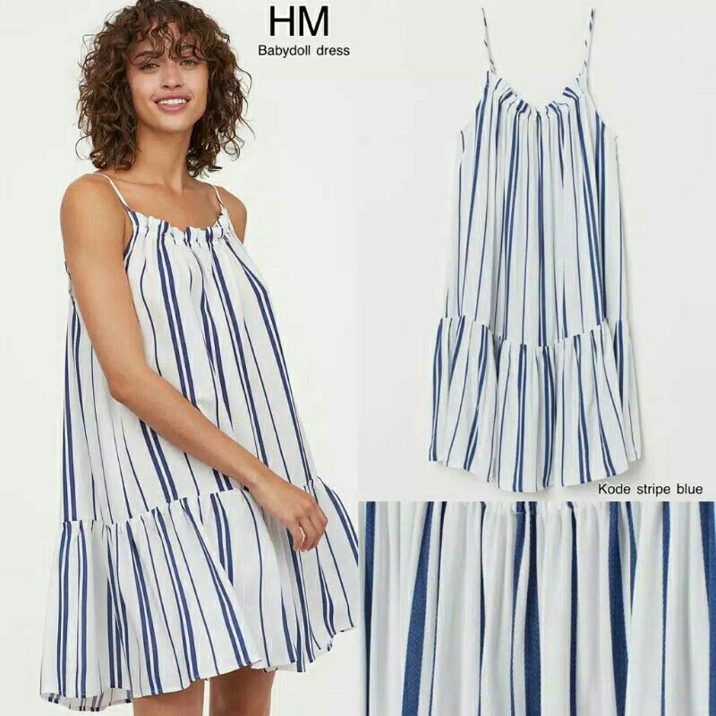 Dress H&amp;M Babydoll Dress Mini Wanita Original Branded