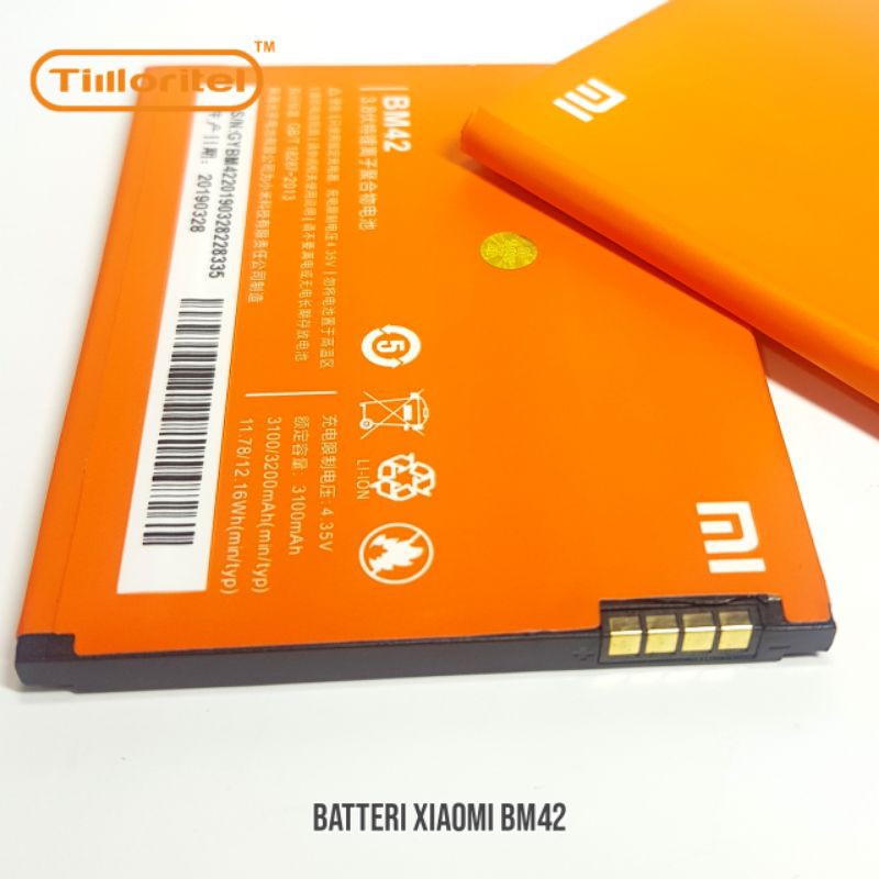 BATERAI XIAOMI BM42/REDMI NOTE 3G/4G ORI
