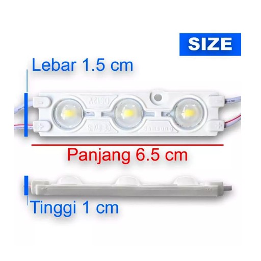 Led modul 3 mata 2835 3led 24v 24 Volt Waterproof 1,5w 2835
