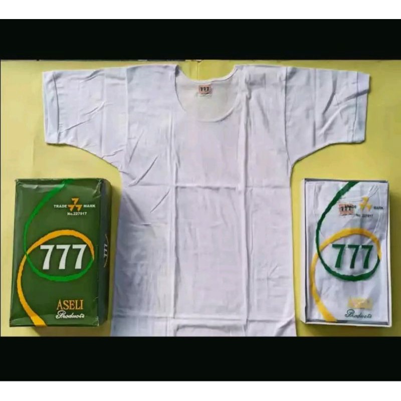 Kaos oblong 777 SUPER JUMBO/ oblong 777 putih polos