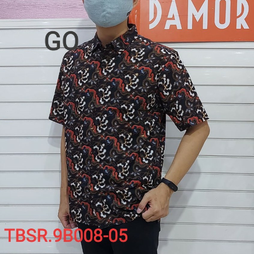 gos DAMOR (CRESSIDA) KEMEJA BATIK LENGAN PENDEK PRIA REGULER Baju Batik Cowok