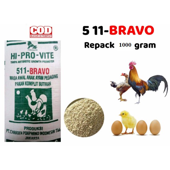 pakan kopan ayam 511 repack 1kg