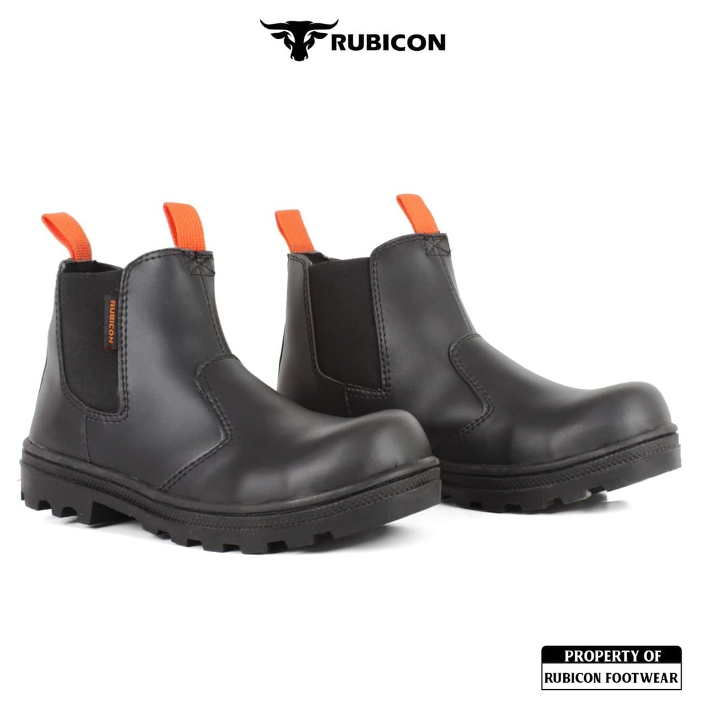 RUBICON SEPATU BOOTS SAFETY SELOBONG PRIA WORK SEPATU LAPANGAN RUBICON PROYEK TANPA TALI