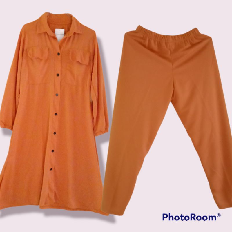 SETCEL WAFFLE /SETCEL SAFIE/SETELAN CELANA MIDI/ SETELAN CELANA LONG TUNIK