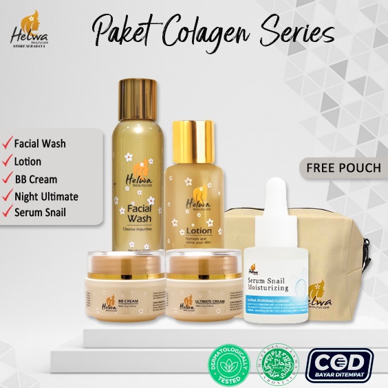 (WAJIB KONSUL) PAKET COLLAGEN SERIES ULTIMATE HELWA BEAUTYCARE FREE POUCH