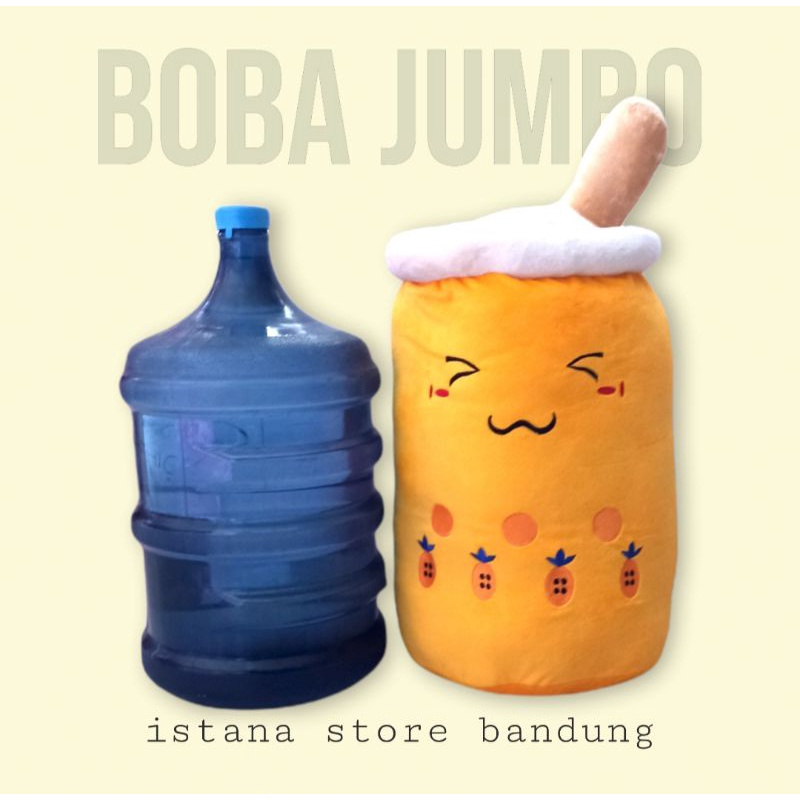 Boneka Boba Jumbo Lucu Lembut Cangkir Milk Tea Bahan Yelvo 50 cm Label SNI Murah Viral