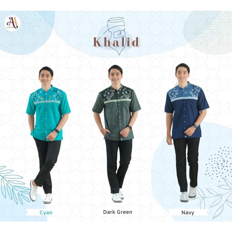 KEMEJA KOKO DEWASA| kemko dewasa baju koko khalid setelan baju muslim anak sarimbit khalid khansa a2