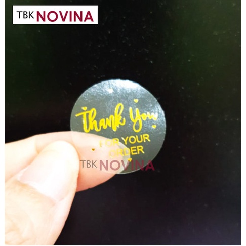 [KODE 110] Stiker Transparant Thank You / Label segel Terima kasih 2.5cm (10pcs)