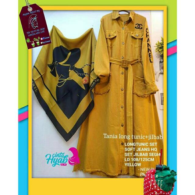 Tunik Long + Jilbab Ori SHR