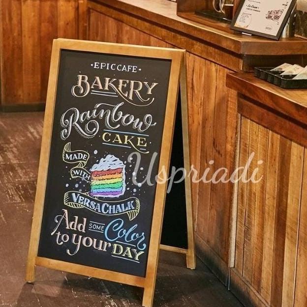 

Office & Stationery | Alat Tulis | Papan Tulis Kapur 2 Muka Papan Board Kayu Papan Menu Cafe Dekorasi Per | Best Seller