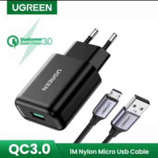 Ugreen Charger 3A Qualcomm Quick Charge QC 3.0 Fast Charging Original