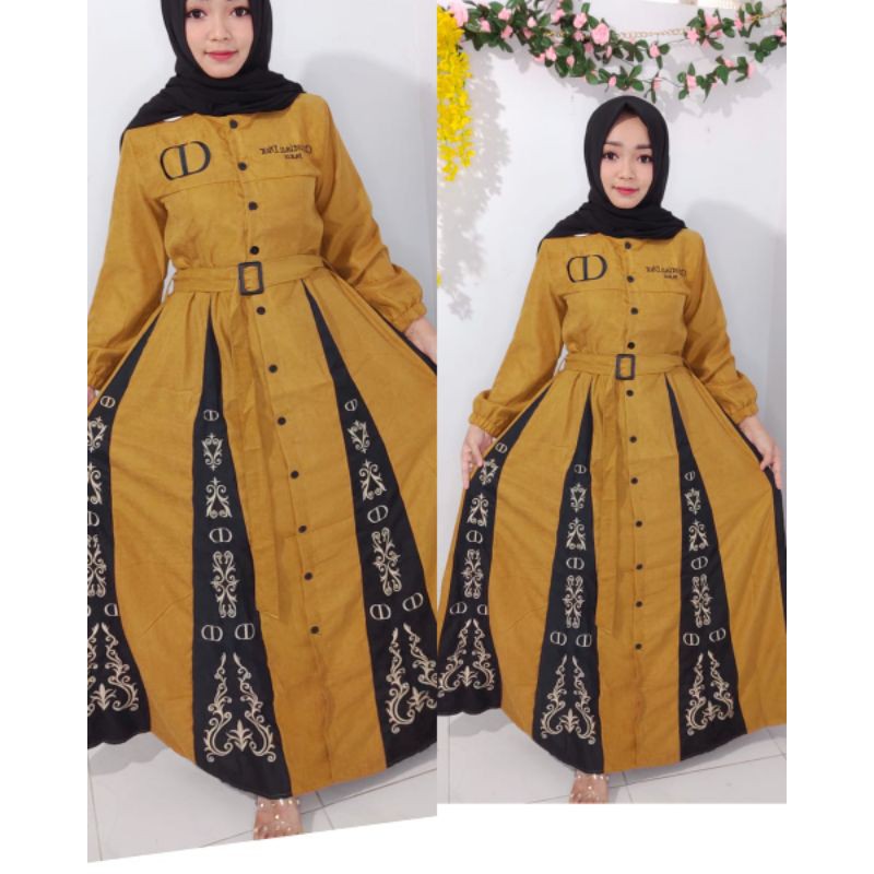 Gamis Import Bahan suede/bludru