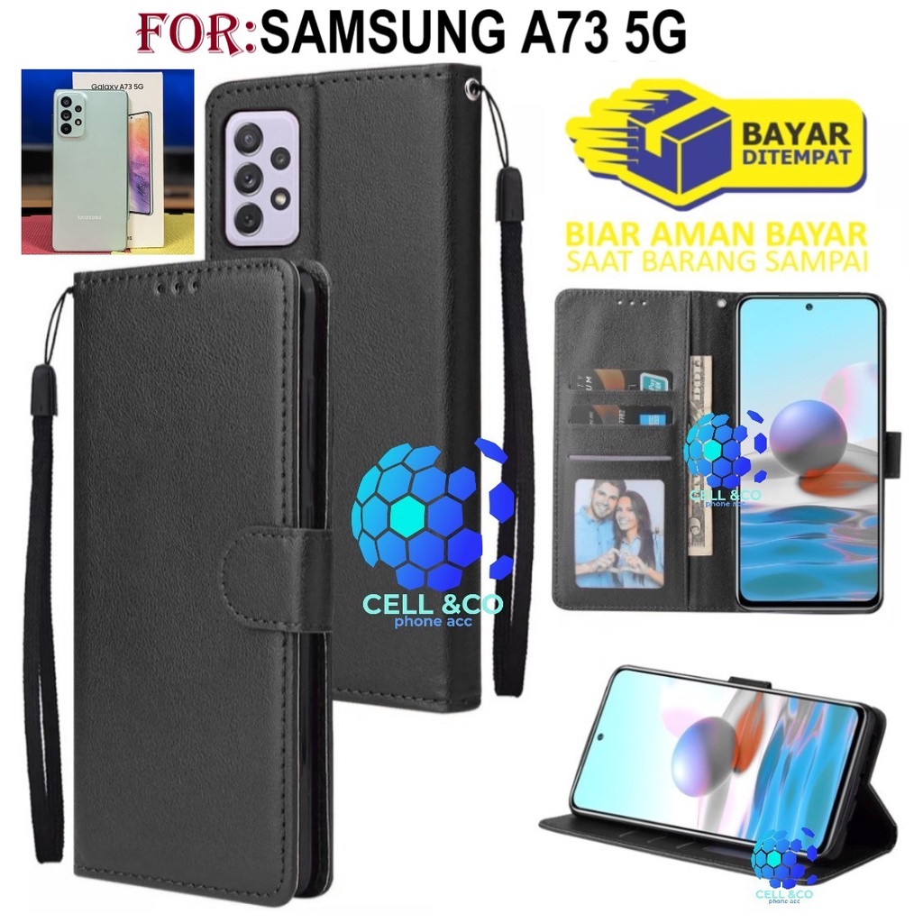 NEW SAMSUNG GALAXY A73 5G 2022 CASE FLIP LEATHER WALLET PREMIUM FLIP CASE BUKA TUTUP KESING HP CASING FLIP CASE WALLET SAMSUNG A73 5G TERBARU