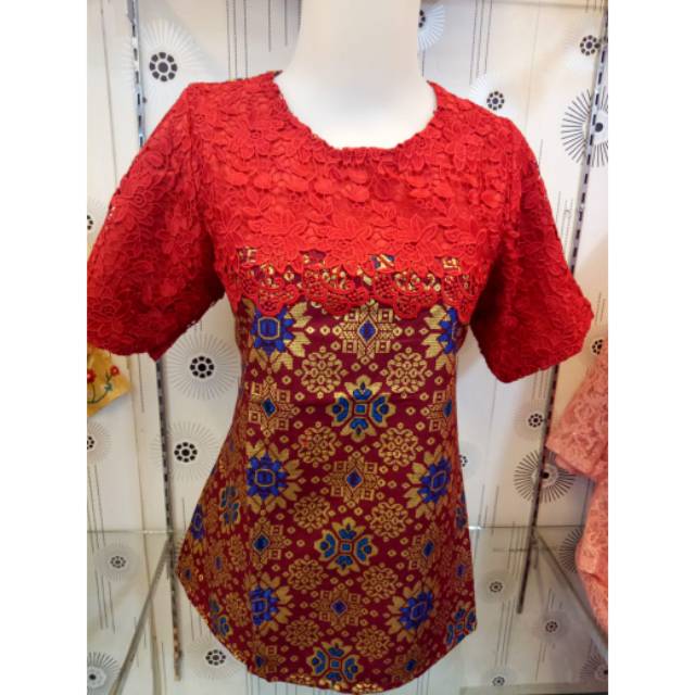 Blouse elgana, songket mix brokat