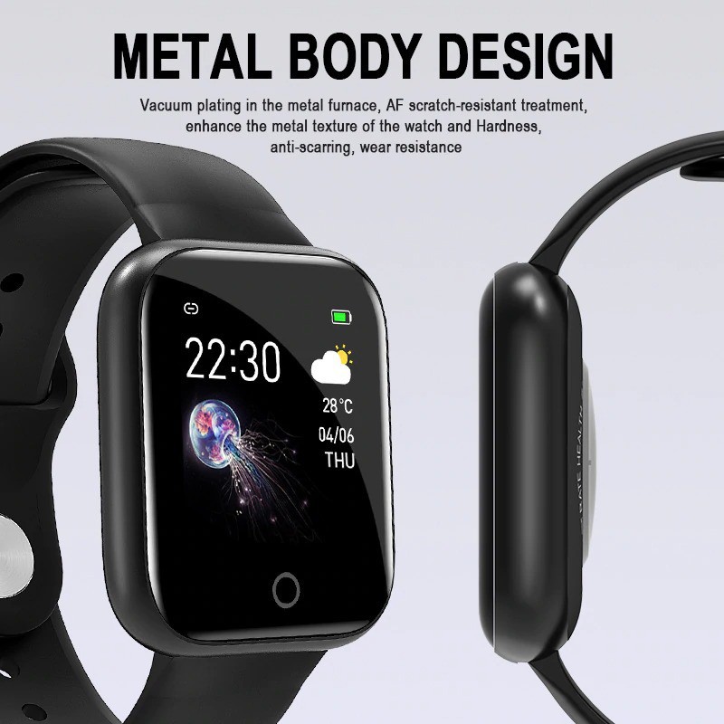 I5 Smart Watch Full Touch Screen Fitur Monitor Detak Jantung Tekanan Darah Fitness Tracker