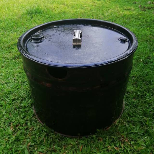 tempat sampah plat besi/tong sampah besar vol.100L