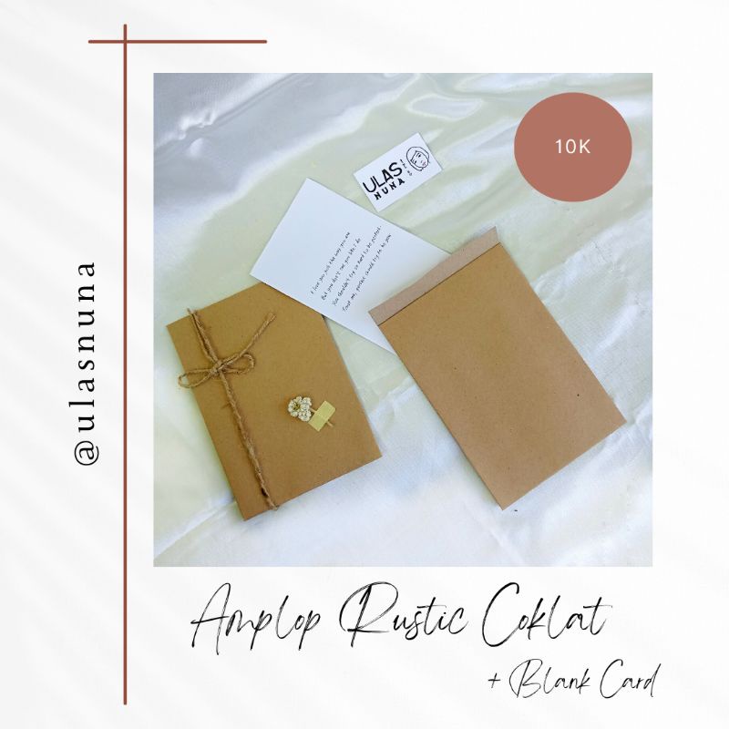 

Amplop Rustic Coklat + Blank Card