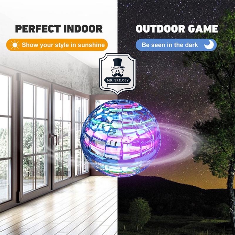 Flynova Pro Flying Ball Boomerang Spinner Bola Terbang LED Gift Mainan Anak Indoor Outdoor