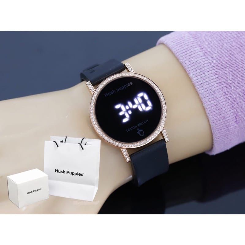 Jam Tangan Wanita Fashion Hush Puppies LED KZ 6325 LED Touch Watch - Bisa Bayar Ditempat - COD - Gro
