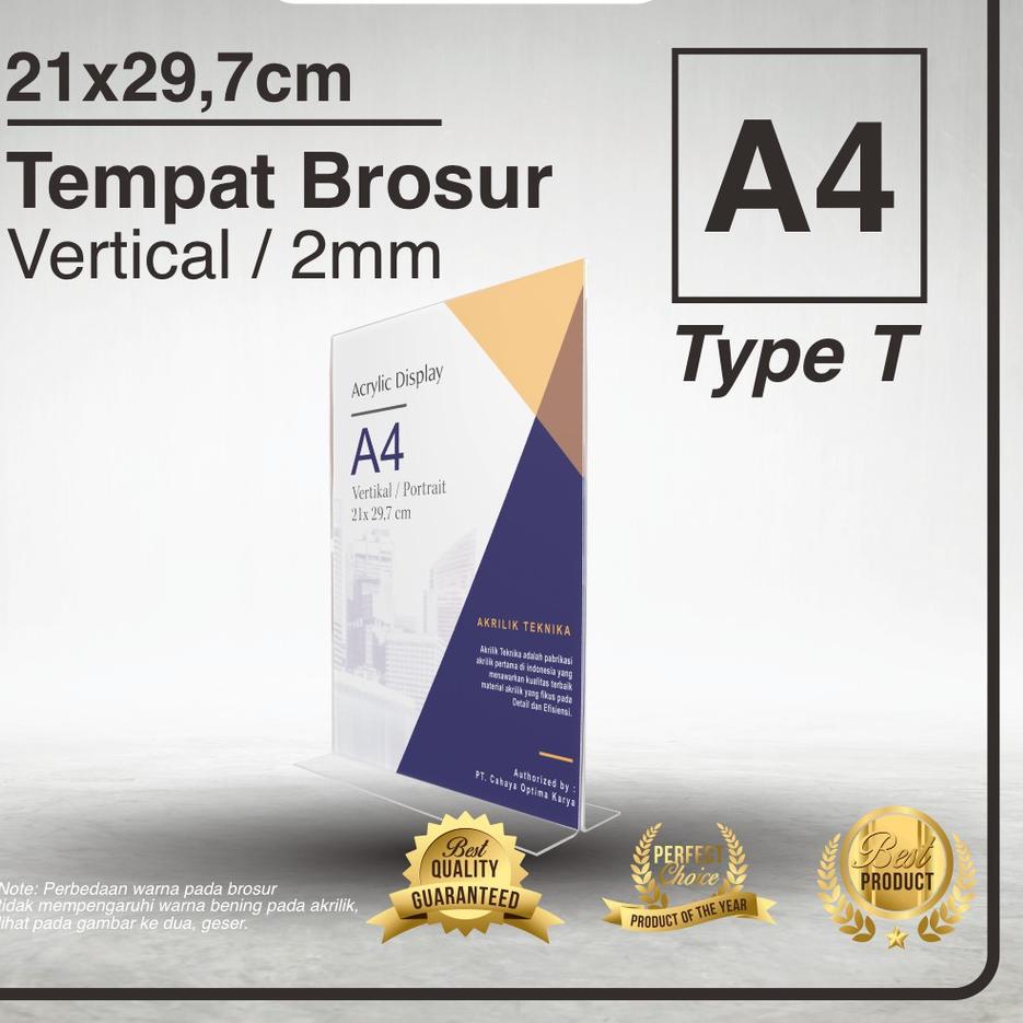 

TEMPAT BROSUR / TENT HOLDER / TENT CARD AKRILIK DISPLAY 2 SISI A4 !!