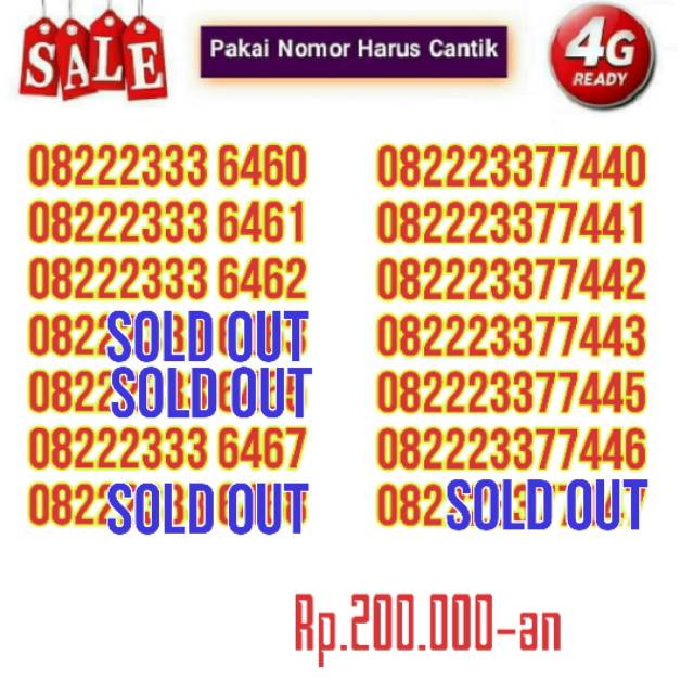 Harga 08222333 Terbaru Juni 2024 |BigGo Indonesia