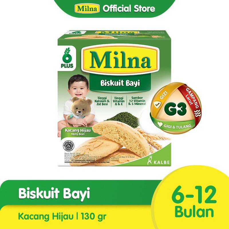 

BISKUIT MILNA 6M+ 130GR KACANG HIJAU/BERAS MERAH/JERUK/BANANA/ORIGINAL