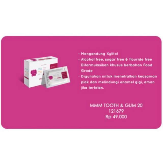 Momami tooth &amp; gum wipes 20s / tisu