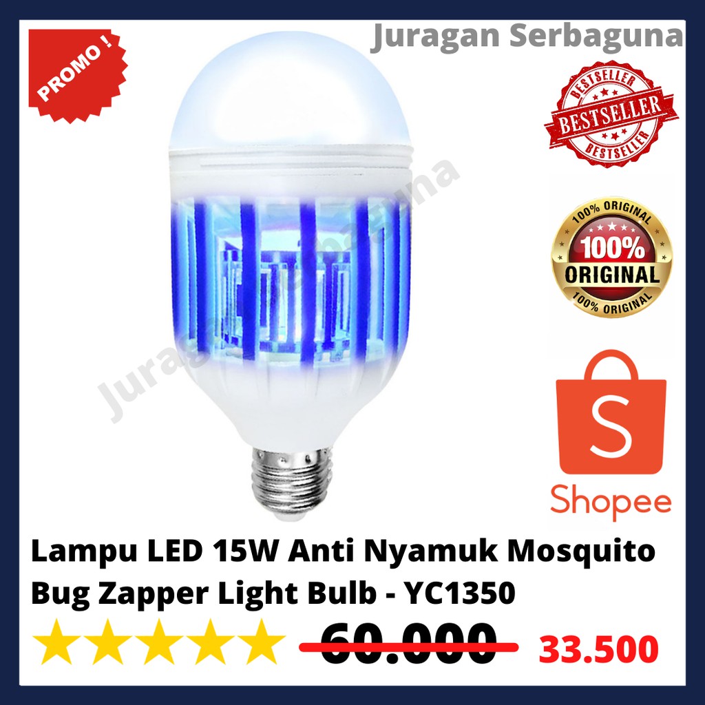 Lampu LED 15W Anti Nyamuk Mosquito Bug Zapper Light Bulb - YC1350