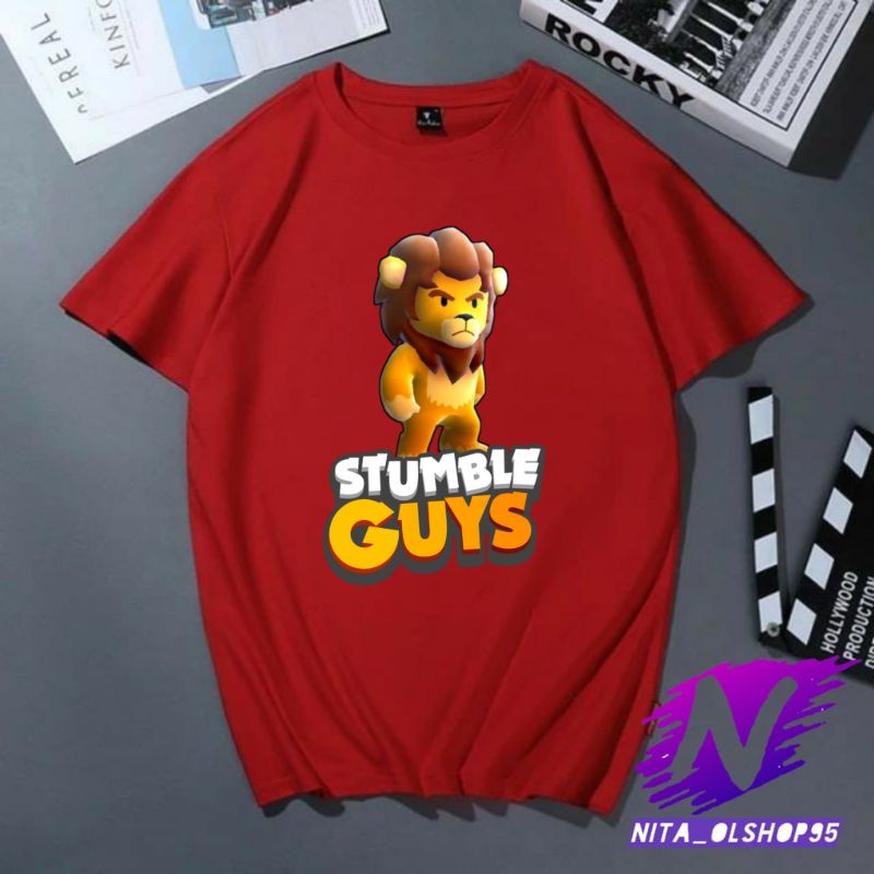 kaos anak stumble guys lion karakter harimau baju anak stumble guys karakter