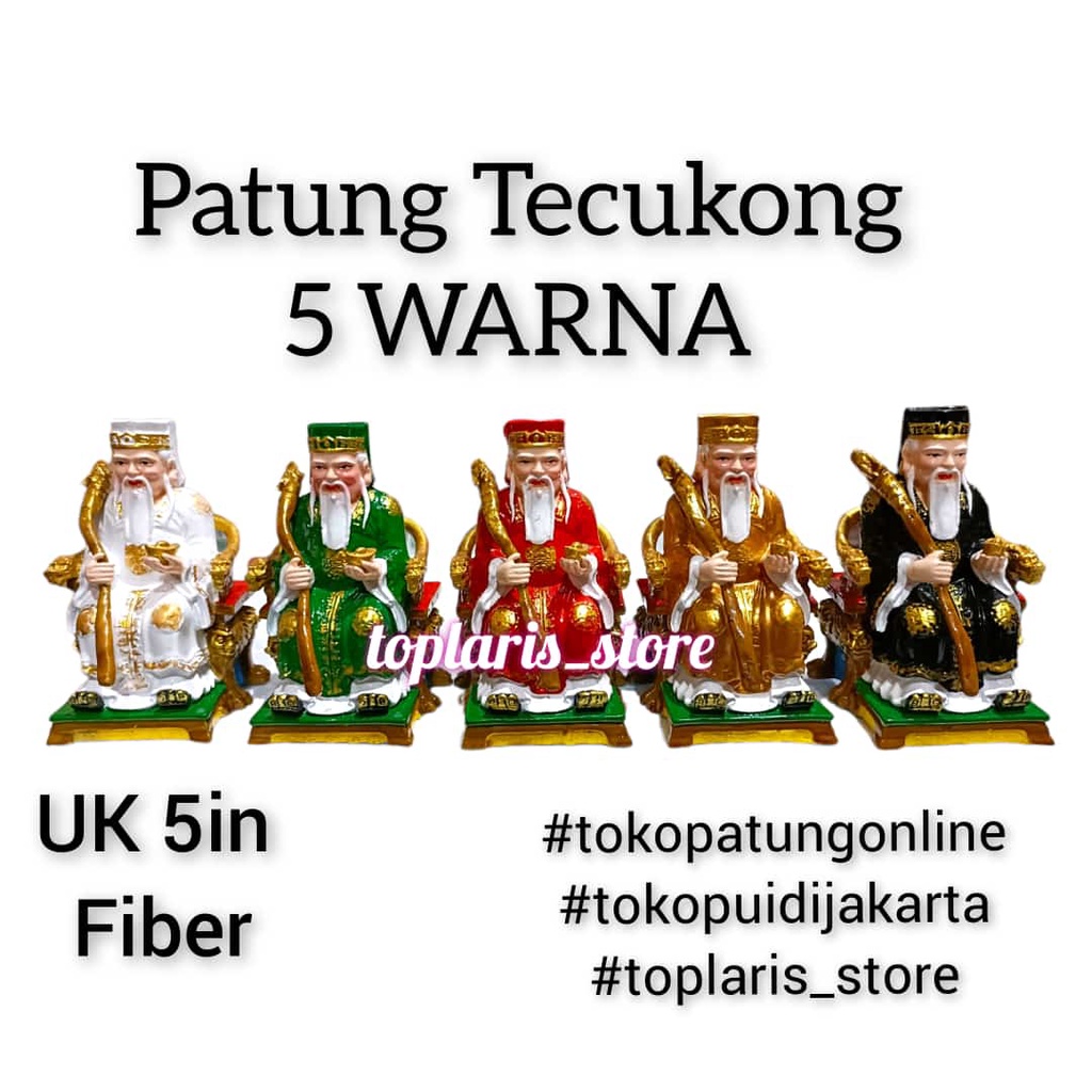 Patung Dewa Bumi 5 warna Tecukong Tutikong Fiber uk 5in