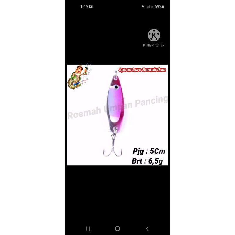 Umpan spoon lure bentuk ikan